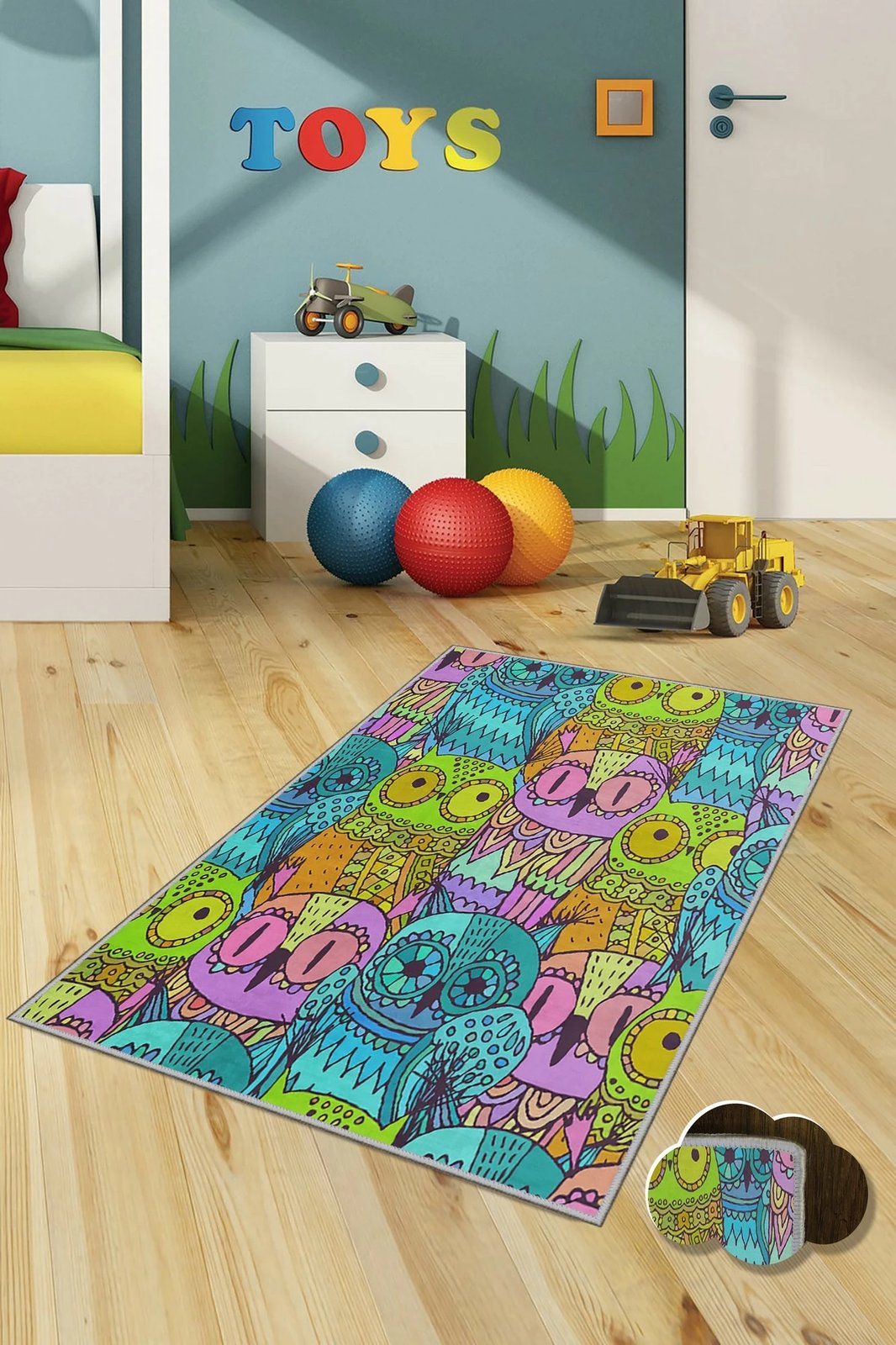 Qilim shumëngjyrësh për fëmijë, 120x180cm, Conceptum Hypnose, KHMFESTO0018KEÇE