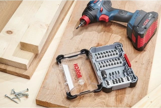Set bitash Bosch 2 608 522 326, 7 copë, Phillips, Pozidriv, Torx, Çelik