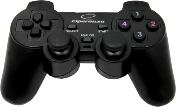 Kontroller Gaming Esperanza EG102 për PC, Playstation 3, i zi