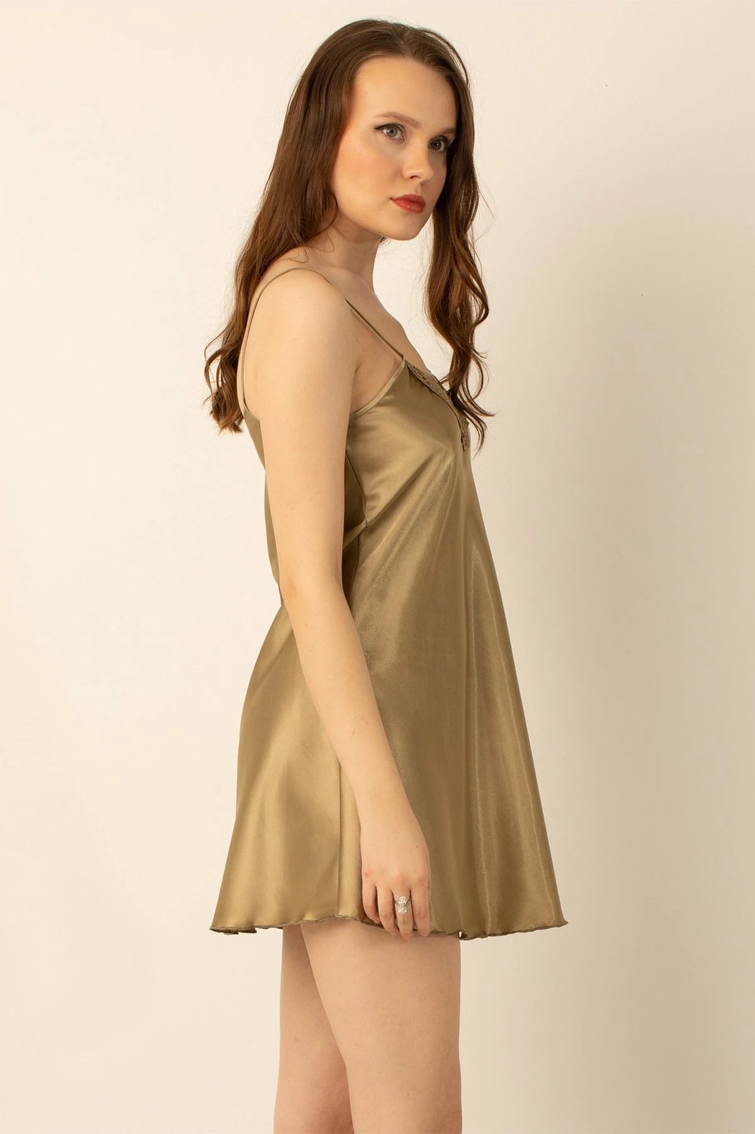 Këmishë nate Jumeon, 001-018049, ngjyrë jeshile linden