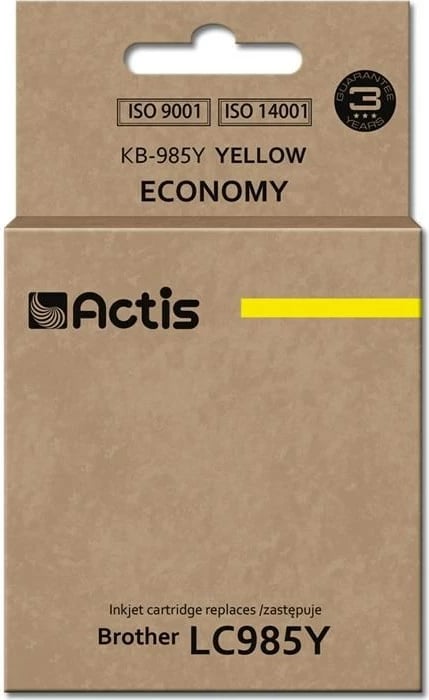 Ngjyrë zëvendësuese Actis KB-985Y për printer Brother LC985Y, 19ml, e verdhë