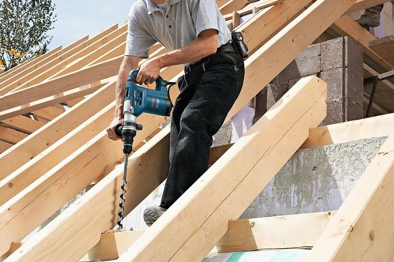 Çekiç rrotullues BOSCH 0 611 332 101, 900 W, 800 RPM, Blu