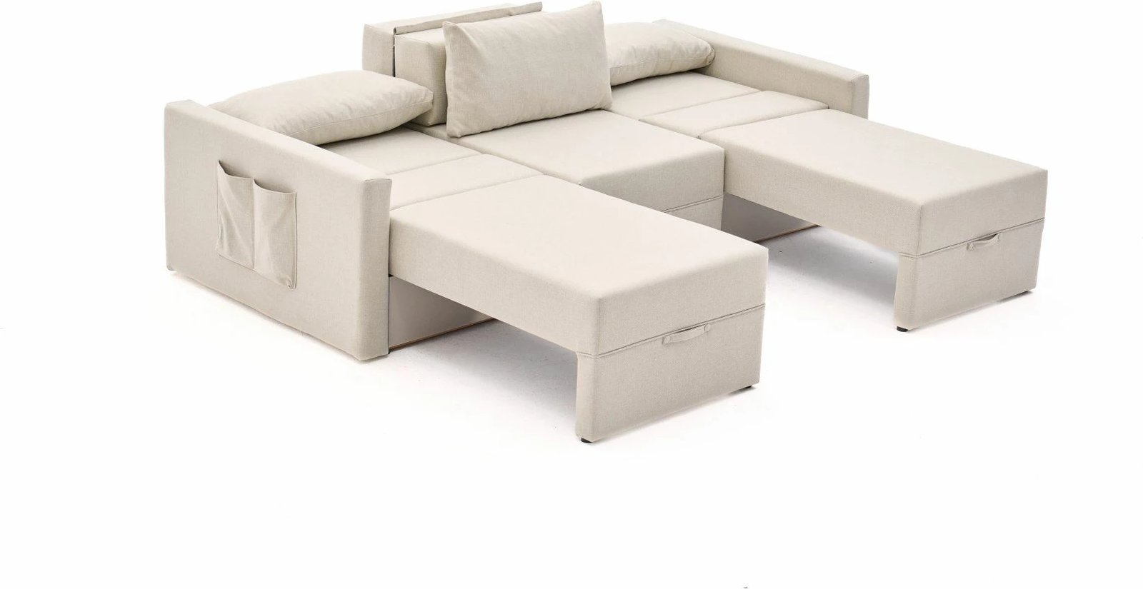 Divan-krevat 3 vendesh, Atelier del Sofa, Saros, krem, 3 pjesë