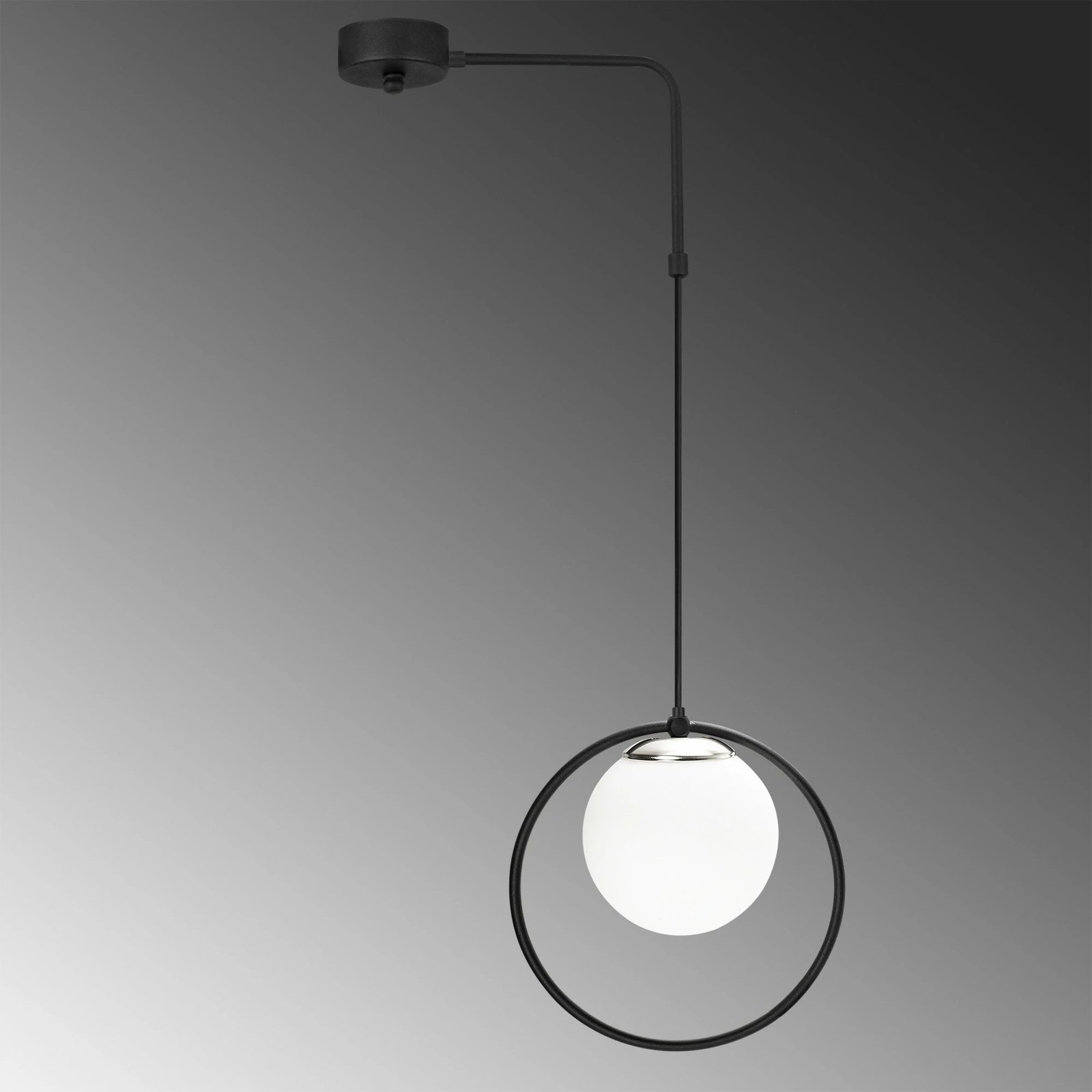 Llambë tavani Opviq Dolunay - 4496, e zezë dhe e bardhë Llambë tavani Opviq Dolunay - 4496, e zezë dhe e bardhë