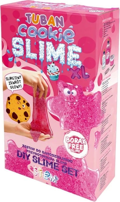 Set slime TUBAN Super Slime XL Cake, rozë, me aromë vanilje, DIY