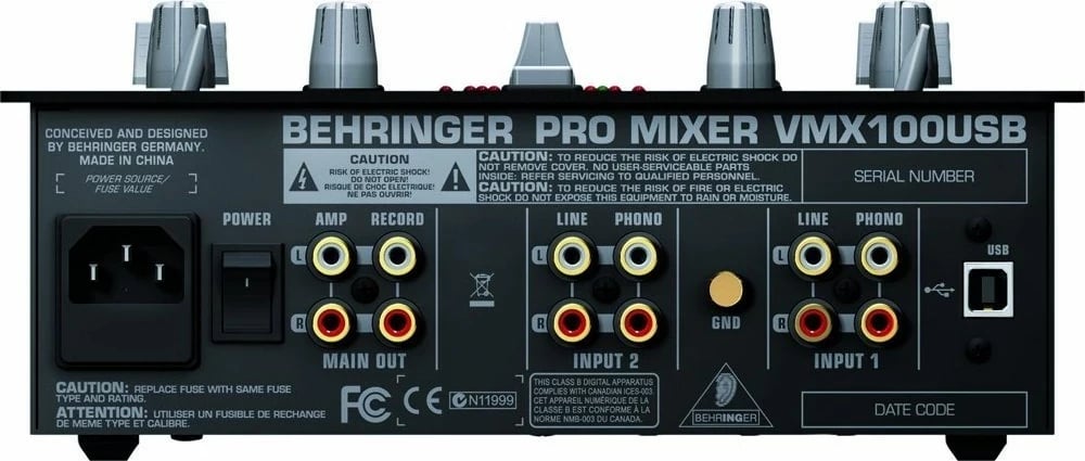 Mikser audio Behringer VMX100USB, 2 kanale, Zi Mikser audio Behringer VMX100USB, 2 kanale, Zi
