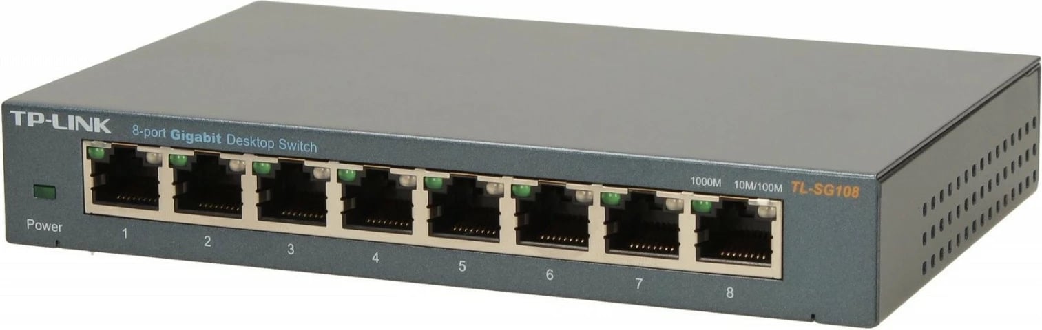 Switch TP-LINK TL-SG108, 8 porte Gigabit, Desktop