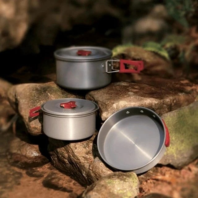 Set enësh gatimi Fire Maple FMC-202, 3 copë, alumini i anodizuar, gri