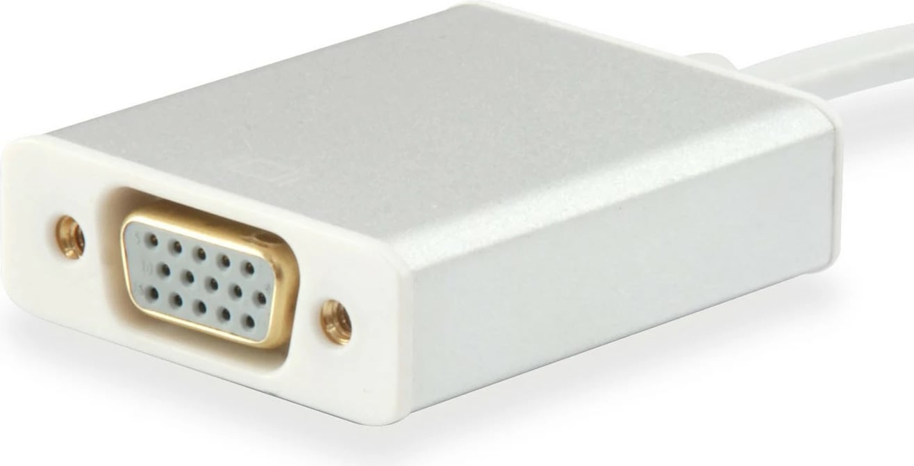 Adapter USB Type C në VGA Equip, 45mm, 150mm, 250mm, bardhë
