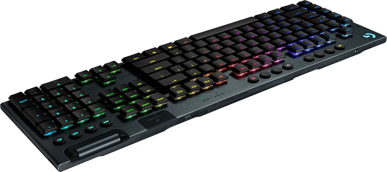 Tastierë mekanike Logitech G G915 LIGHTSPEED, Wireless RGB, GL Tactile, Full-size, QWERTZ, Carbon