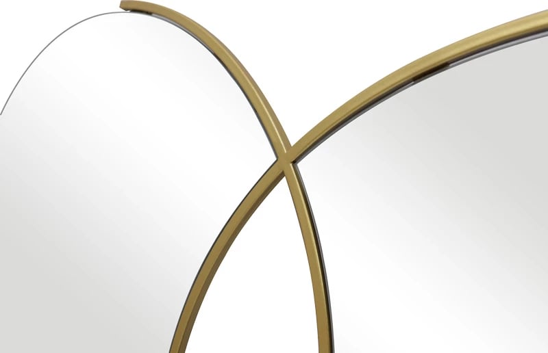 Pasqyrë dyshe Miryata, metal ngjyrë ari, 105x3x60cm