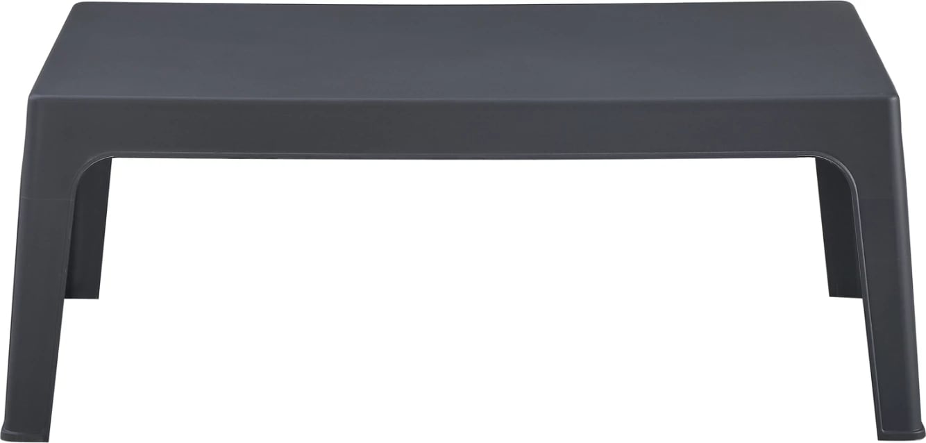 Tavolinë e ulët drejtkëndëshe SLEEK, polipropilen, ngjyrë gri e errët, FH6367.10, 99x59.5x39.5cm