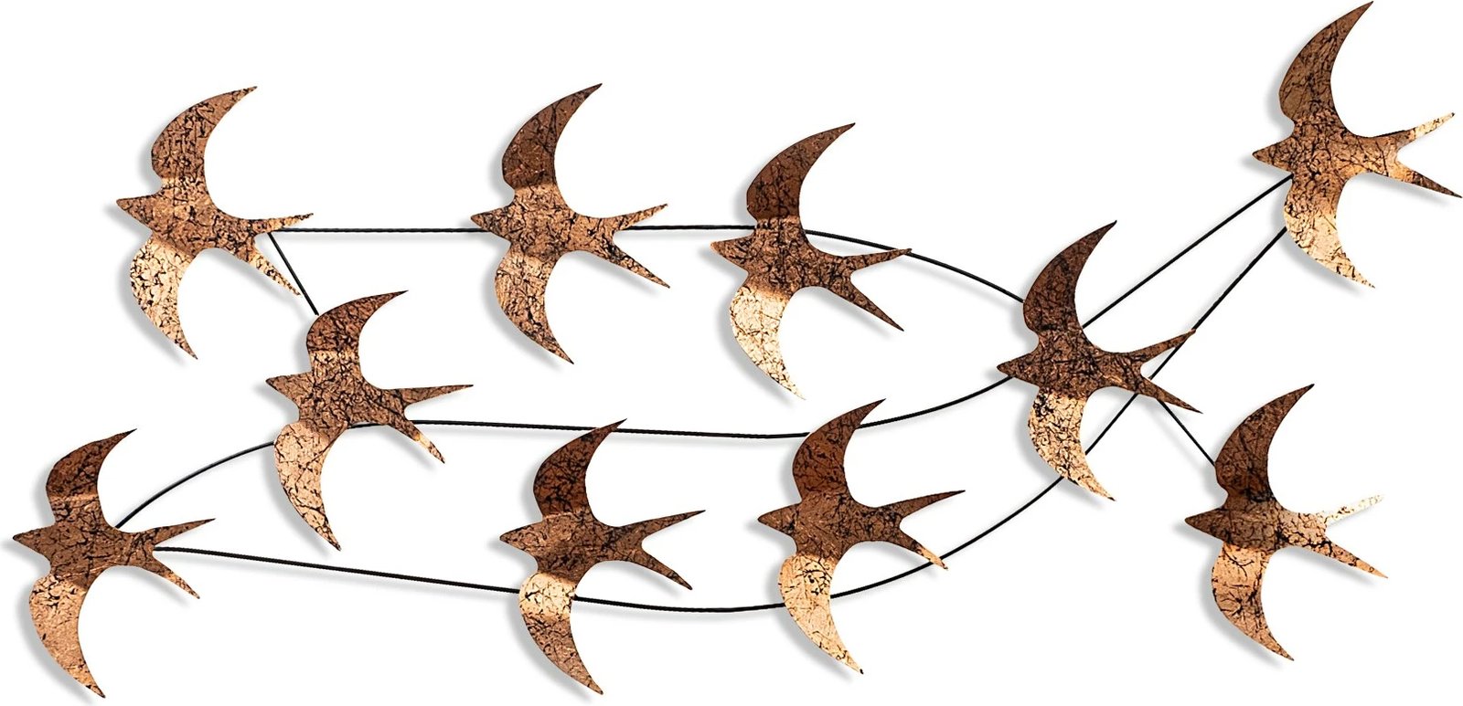 Aksesor muri dekorativ metalik, tufë dallëndyshesh, Wallity, shumëngjyrësh