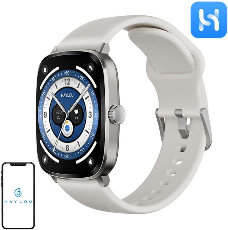 Smartwatch Haylou RS5, 2.01" AMOLED, IP68, Argjend