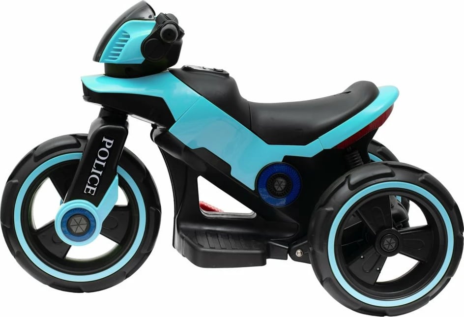 Moto elektrike për fëmijë, Baby Mix, POLICE, 6V 7Ah, 2x6V/24W, USB/MP3, LED, 2-4 km/h, 3-7 vjeç, blu