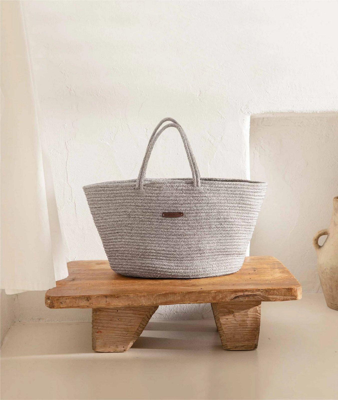 Qese dekorative, Evila Originals, 9058017, ngjyrë gri, 30cm