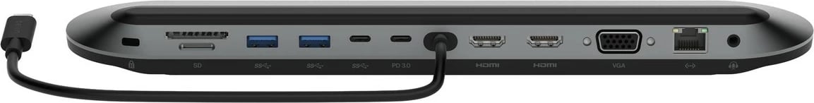 Dock Belkin INC014BTSGY, USB 3.2 Gen 2, 100 W, i zi, i hirtë