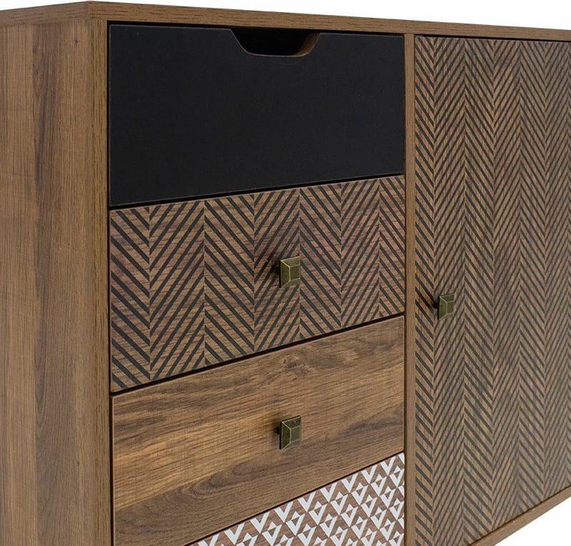 Komodë Boho, ngjyrë arre, 79.5x39.5x86cm