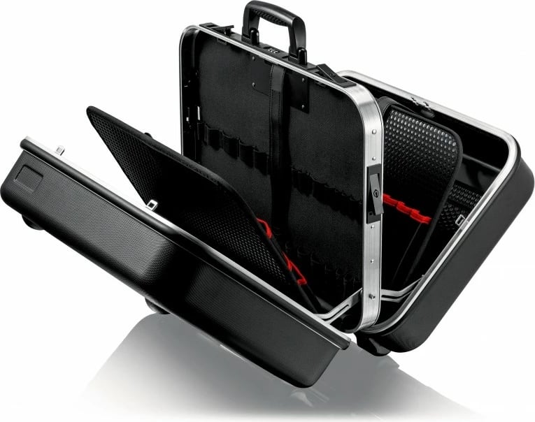 Kasë veglash Knipex BIG Twin, alumini, 38L, kombinim bravë, e zezë