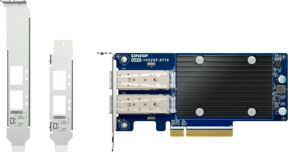 Kartë rrjeti QNAP QXG-10G2SF-X710, 2x SFP+, PCIe, 10GbE