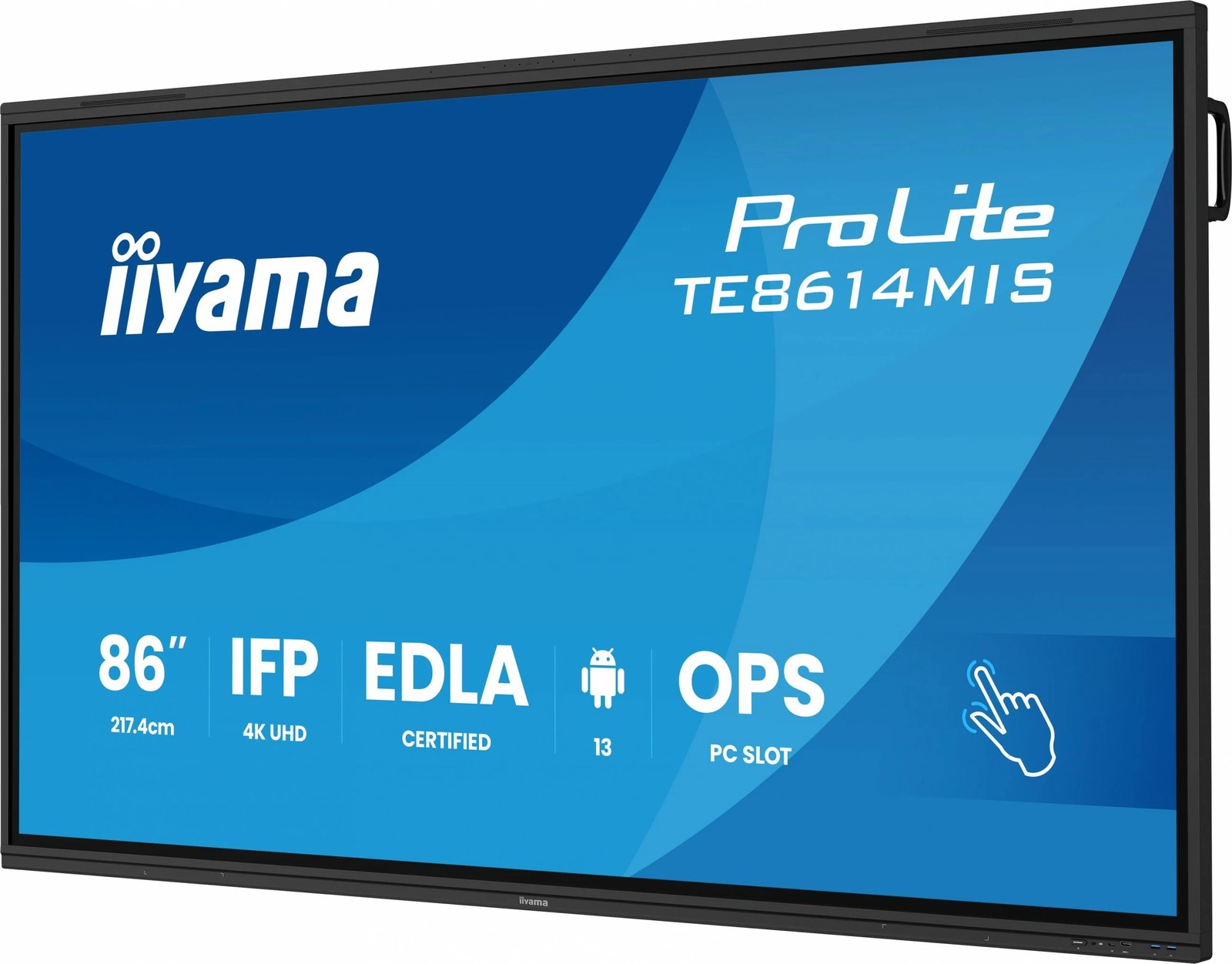 Monitor interaktiv iiyama ProLite TE8614MIS-B2AG 86 inç 4K UHD Wi-Fi zi