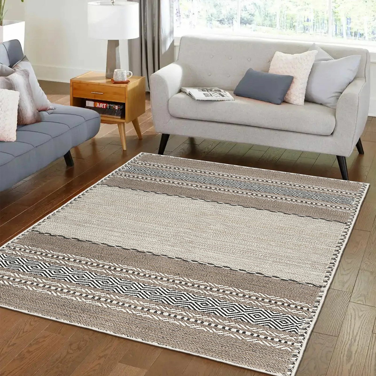 Qilim (50x80) Conceptum Hypnose, Woosonıl133, bezhë, kafe, e zezë