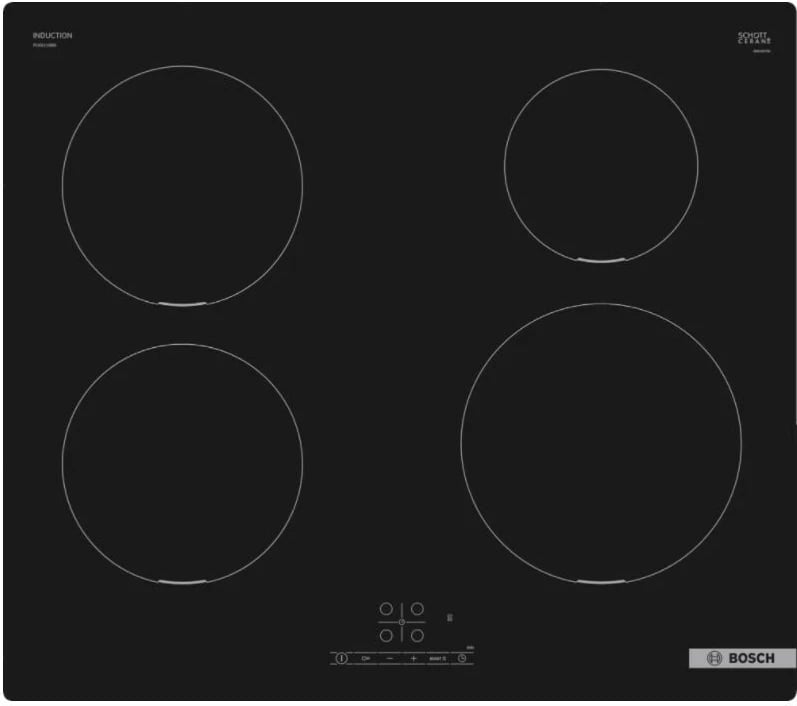 Pllakë gatimi me induksion Bosch PUE611BB5D, 4 zona, e zezë