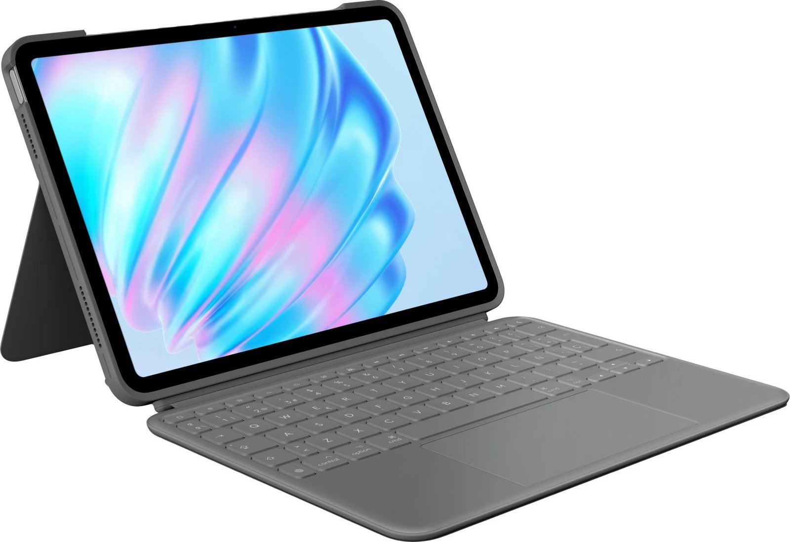 Tastierë me trackpad Logitech Combo Touch për iPad Air 11 M2, QWERTY spanjoll, Oxford Grey