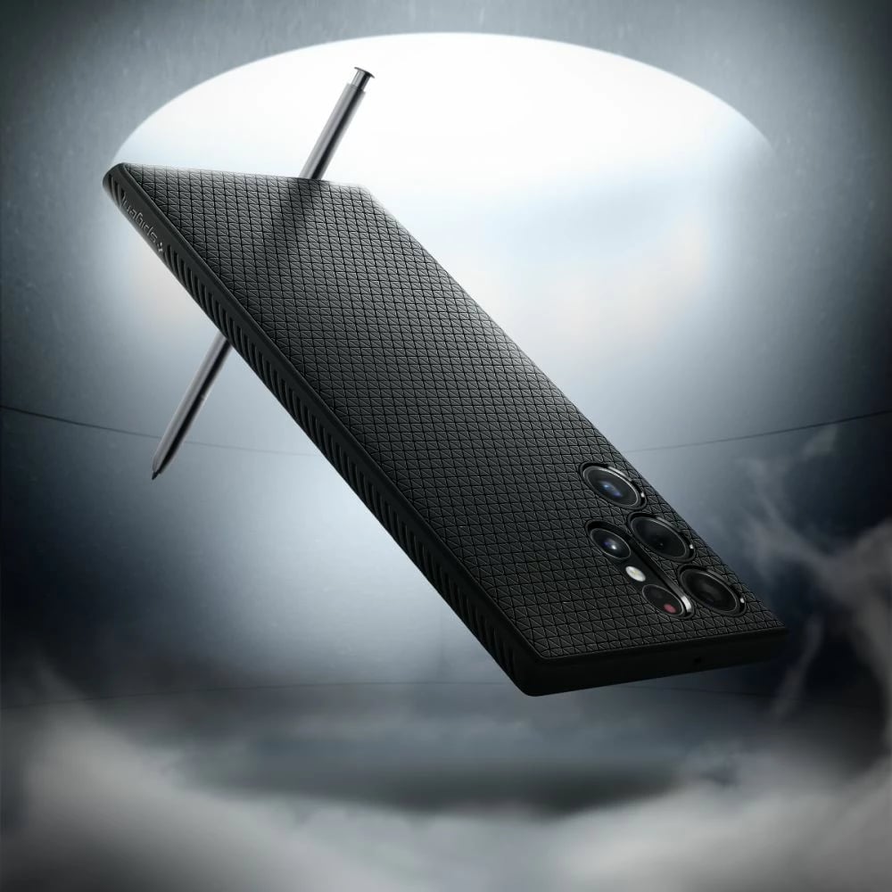 Mbështjellës Spigen Liquid Air për Samsung Galaxy S22 Ultra, Mat Zi