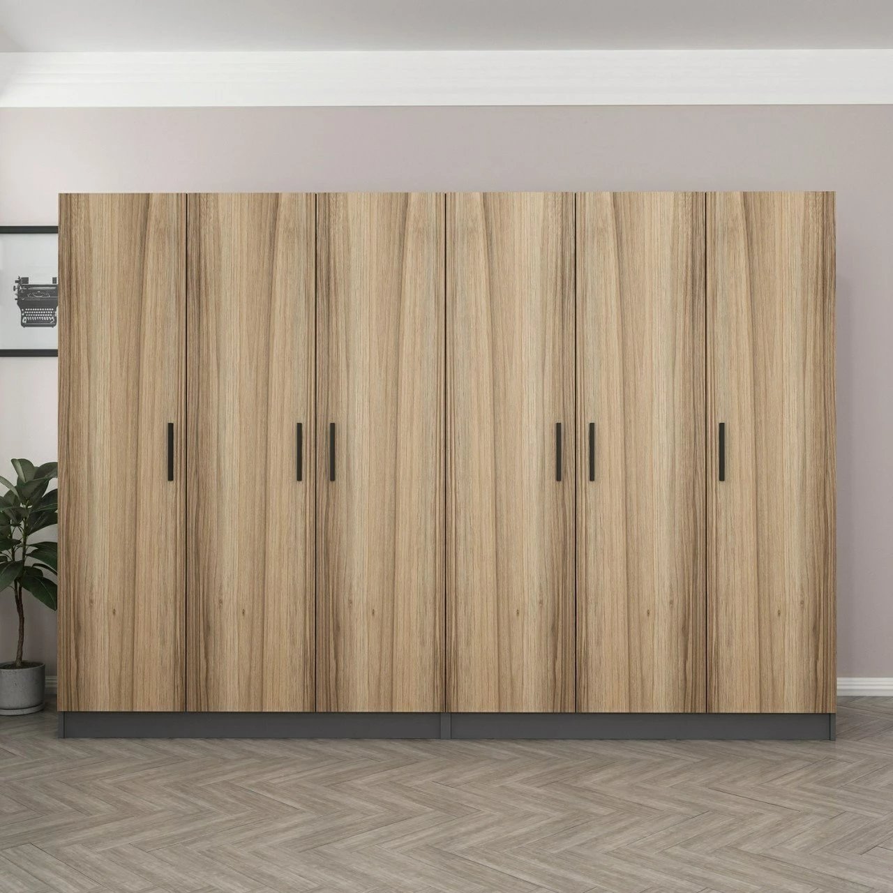 Dollap Skye Decor, ngjyrë dore, 270x190x52cm