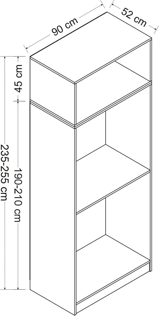 Dollap Skye Decor, ngjyrë lisi, 2238