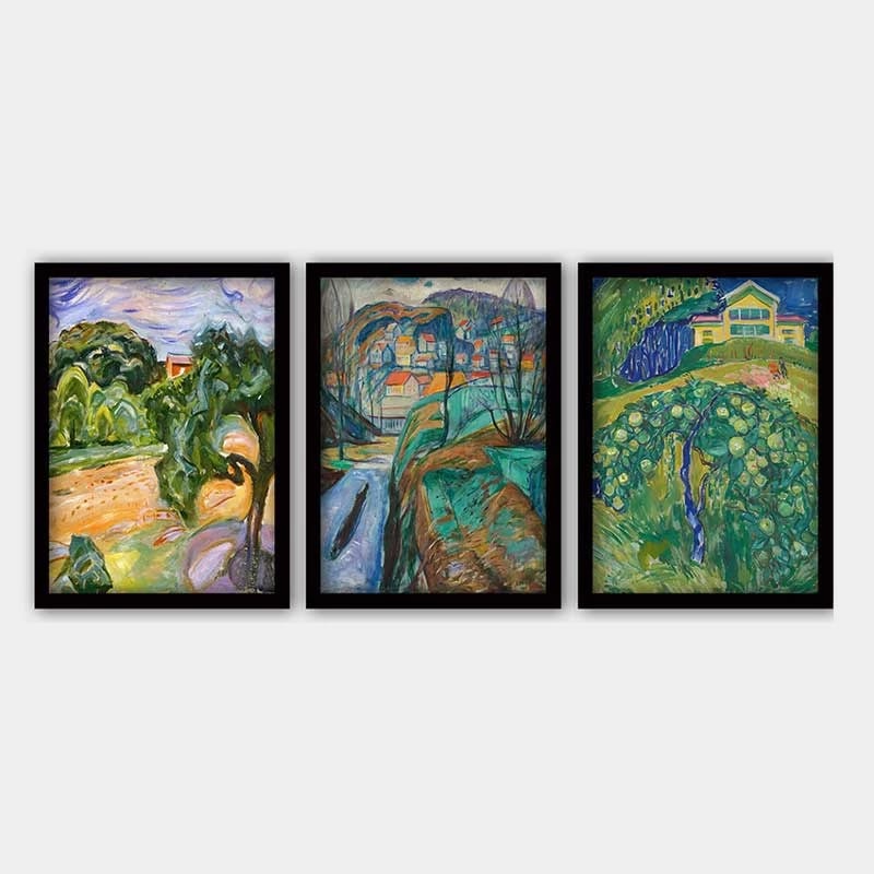 Pikturë dekorative me kornizë (3 copë), Wallity, 3SC_UN35067_3545