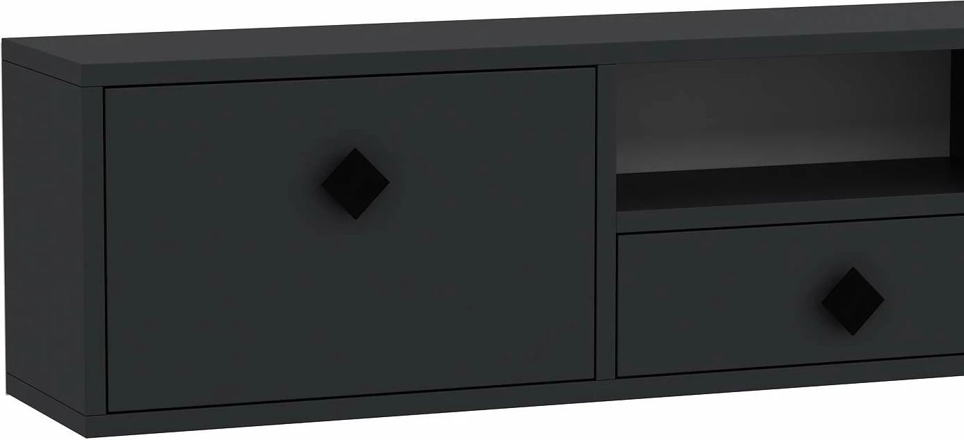 Komodë për TV, ngjyrë antracit dhe e zezë, Skye Decor, 1305-DROP-1