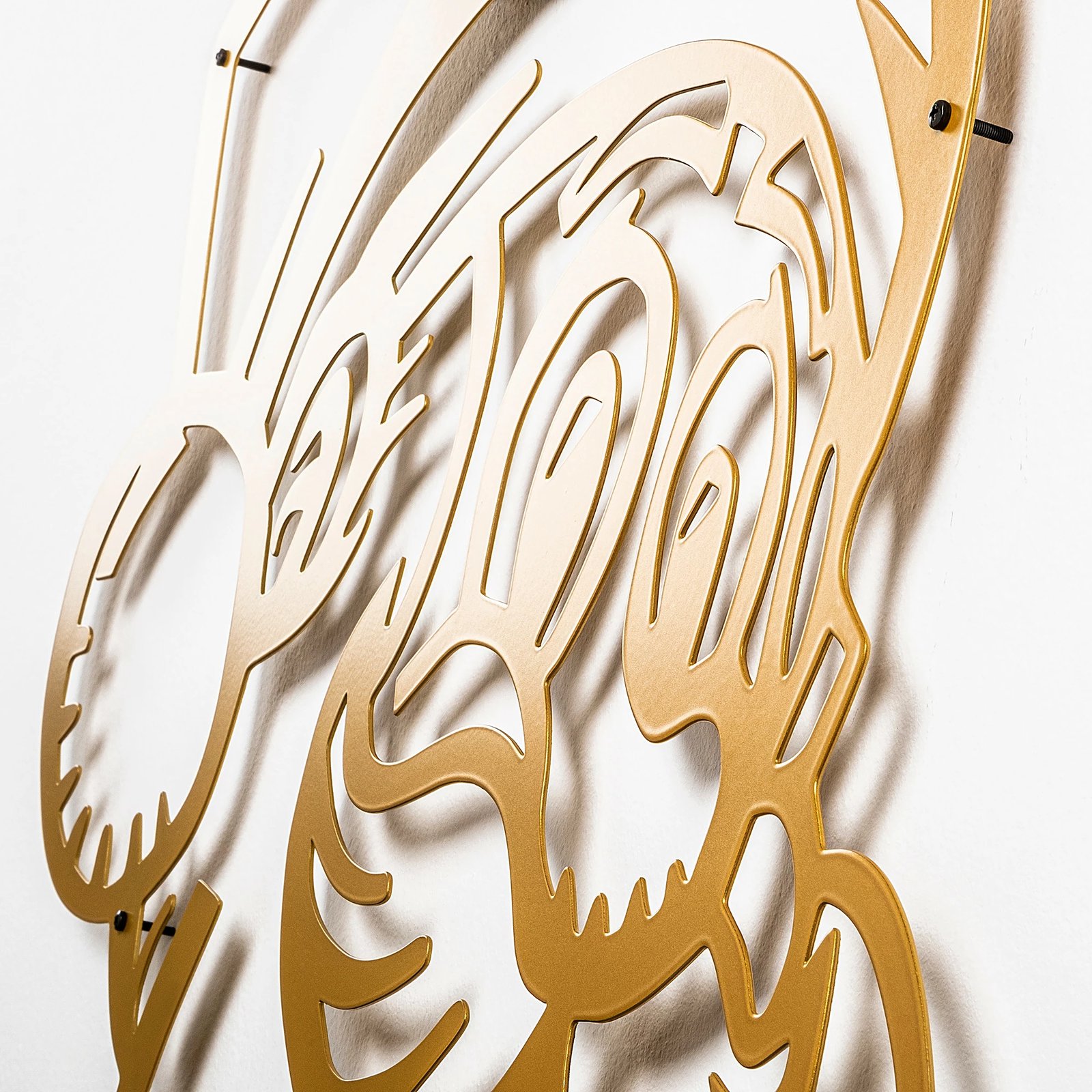 Aksesor dekorativ metalik për mur, Wallity, XMASGOLD - 014, ngjyrë ari, 61x59cm