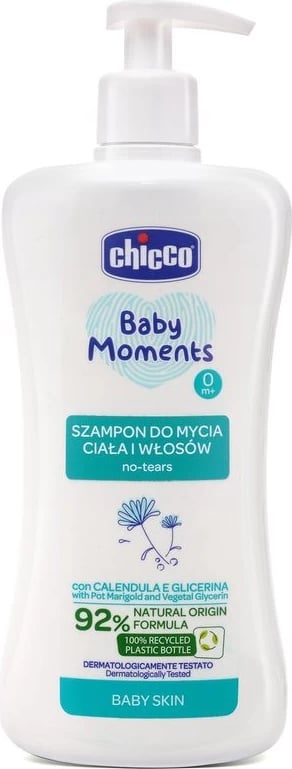 Shampon për trup dhe flokë për fëmijë Chicco Baby Moments, 500ml
