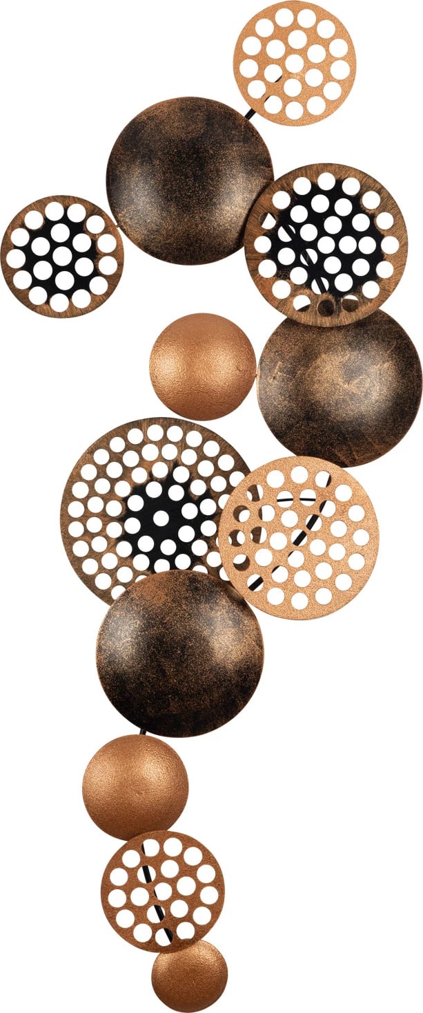 Aksesor dekorativ metalik për mur, Wallity Bronte, CH103-3