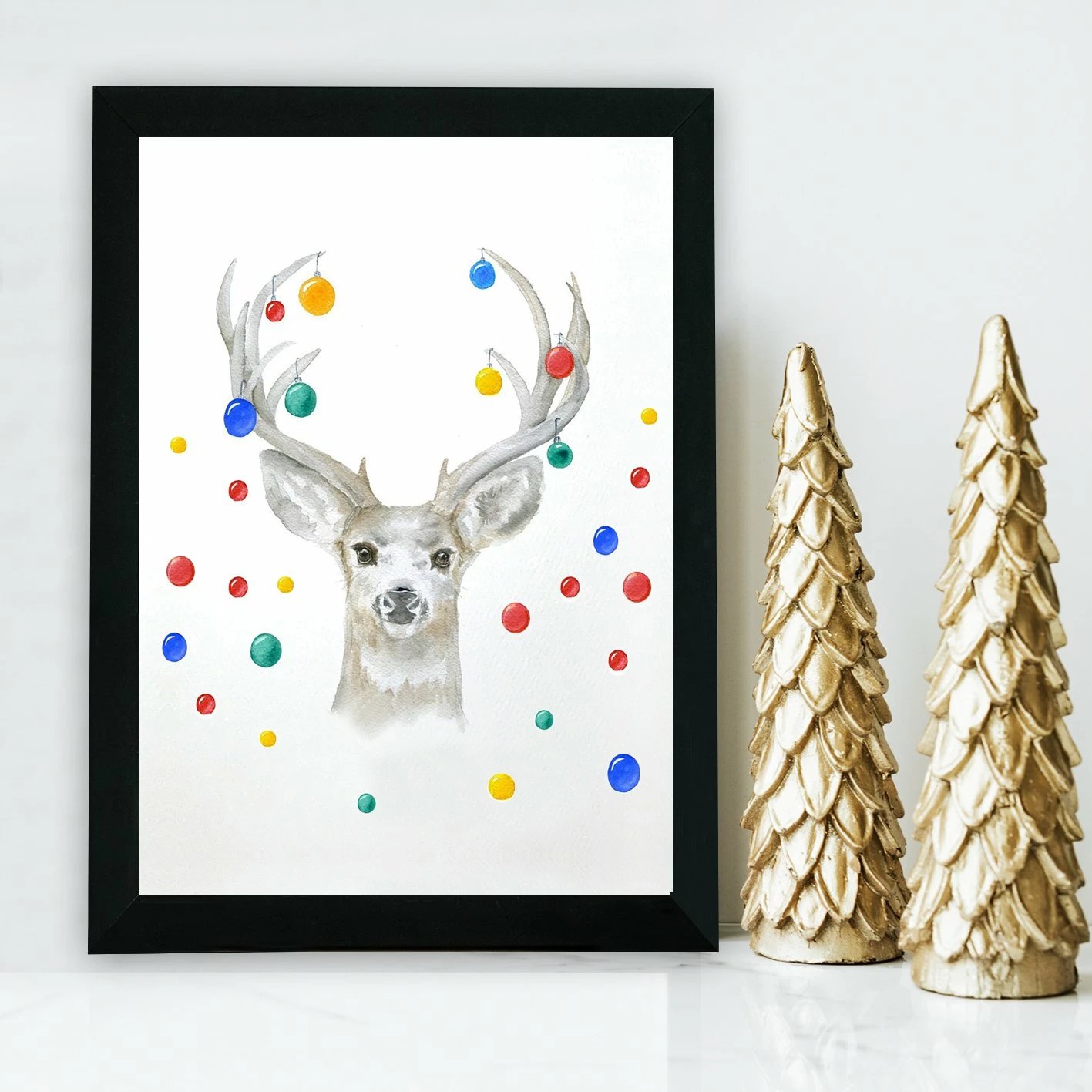 Pikturë dekorative me kornizë MDF, shumëngjyrëshe, SC7436501493479