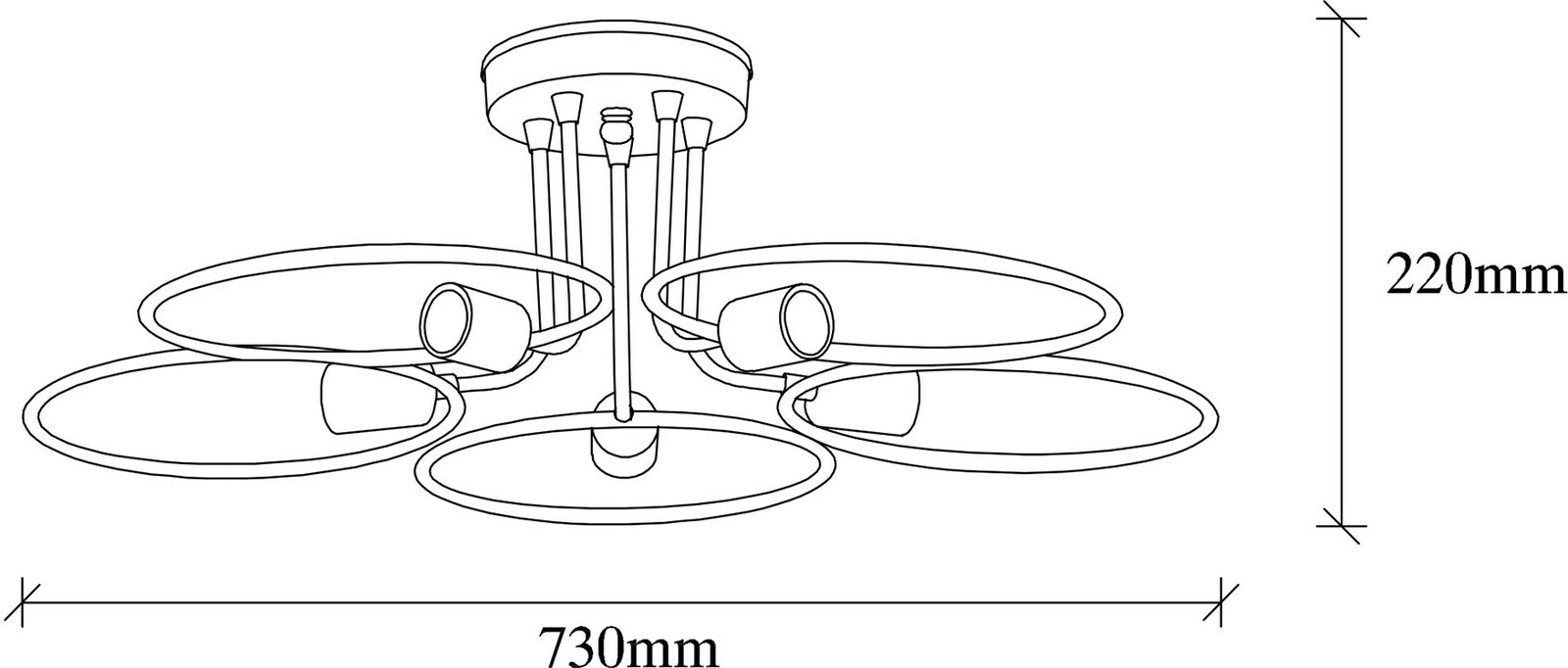 Llambë tavani Opviq, rreth, 1346, ngjyrë e zezë