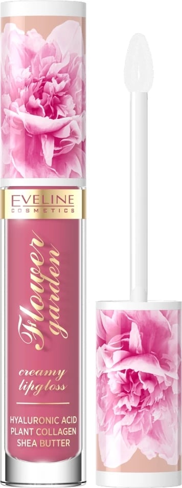 Gloss për buzë Eveline Cosmetics Flower Garden Creamy Lip Gloss 03 për femra, 4.5ml