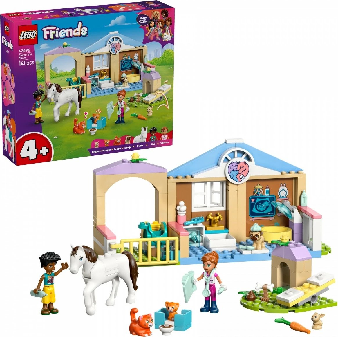 set ndërtimi LEGO Friends 42696 Animal Hospital, 141 pjesë, 4+