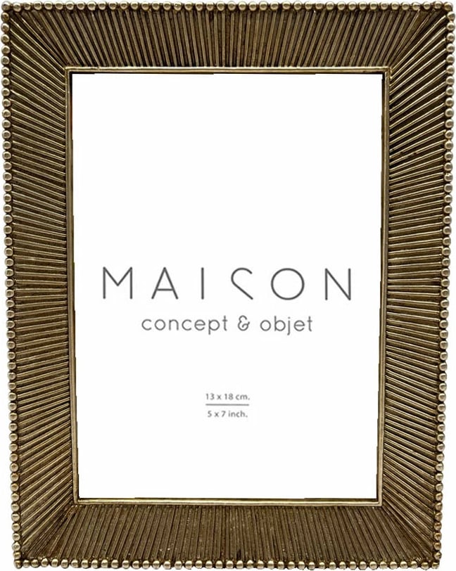 Kornizë Roderick për foto, polirezine, ngjyrë ari, xham, 17x2x22cm