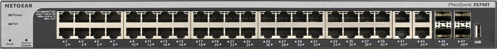 Switch NETGEAR XS748T, 48 porta, 10G Ethernet, Managed, rackmount