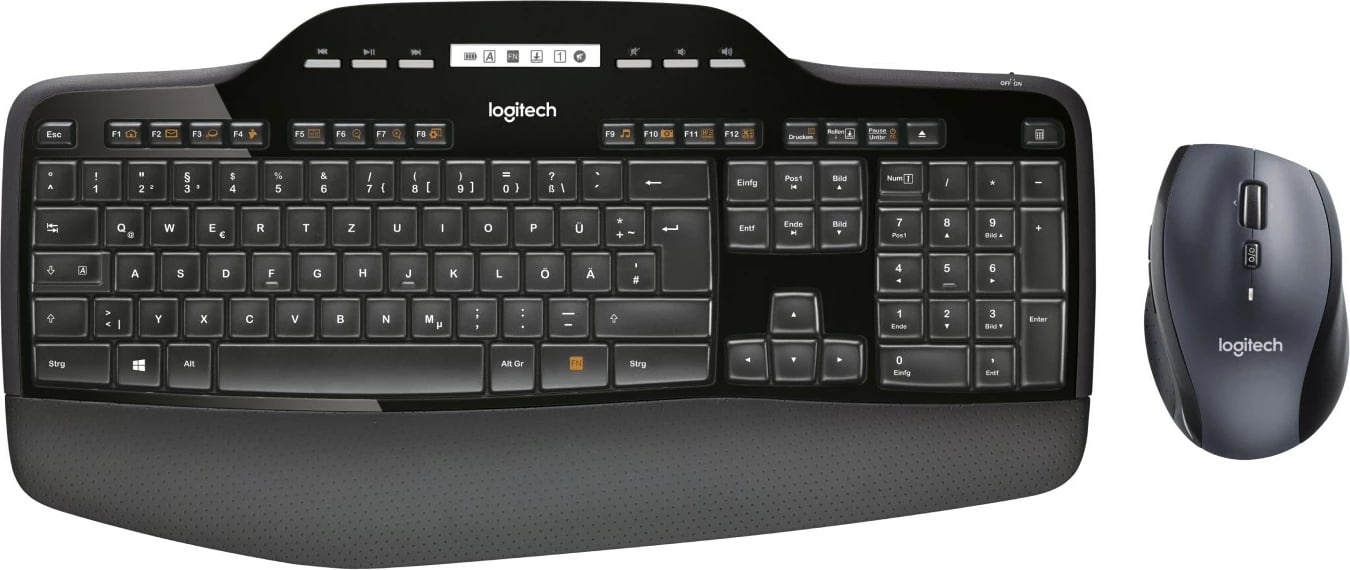 Set tastierë dhe maus Logitech MK710, wireless, QWERTZ, e zezë