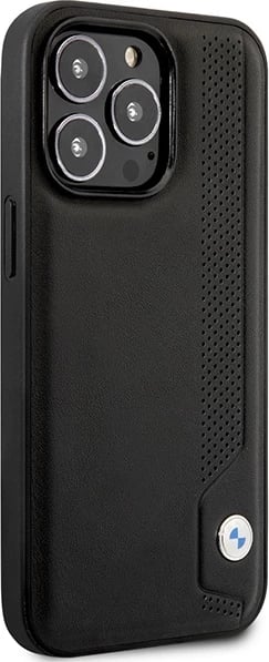 Mbështjellës BMW BMHCP14X22RBDK për iPhone 14 Pro Max 6.7", hardcase lëkurë, e zezë