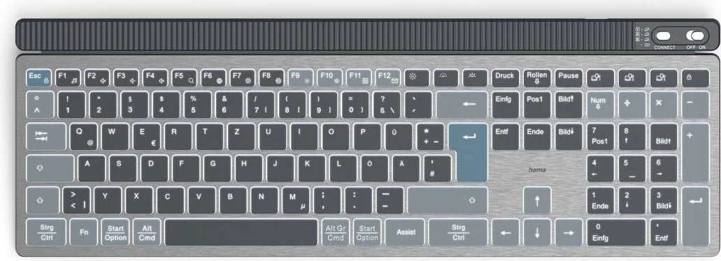 Set tastierë dhe maus wireless Hama WKM-750, QWERTY, i zi