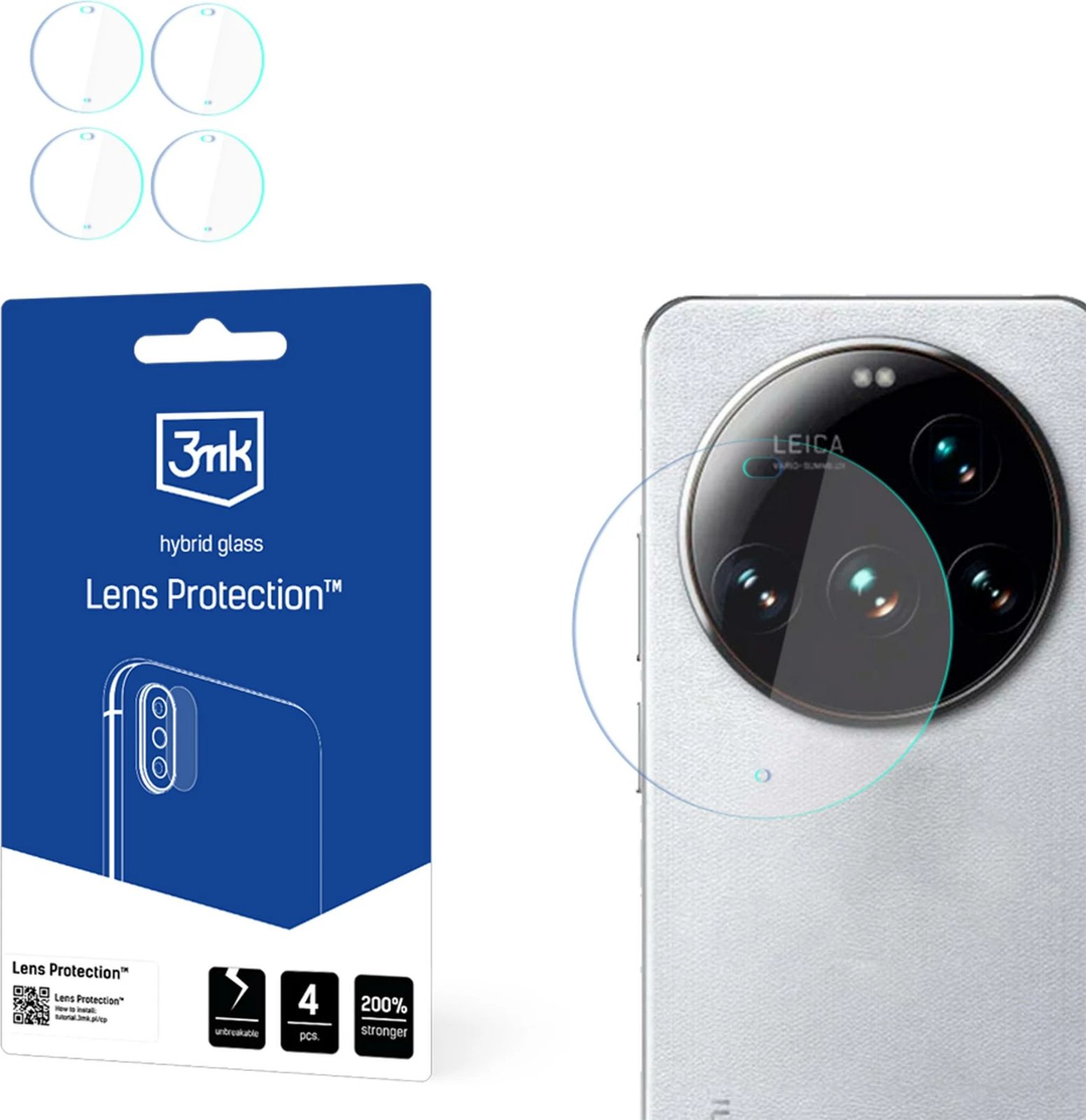 Mbrojtës xhami për kamerë, 3mk Protection, Xiaomi 15 Ultra, 4 copë