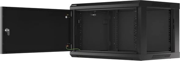 Kasë rrjeti Lanberg WF01-6406-00B, 6U, 600x450 mm, e zezë, për mur