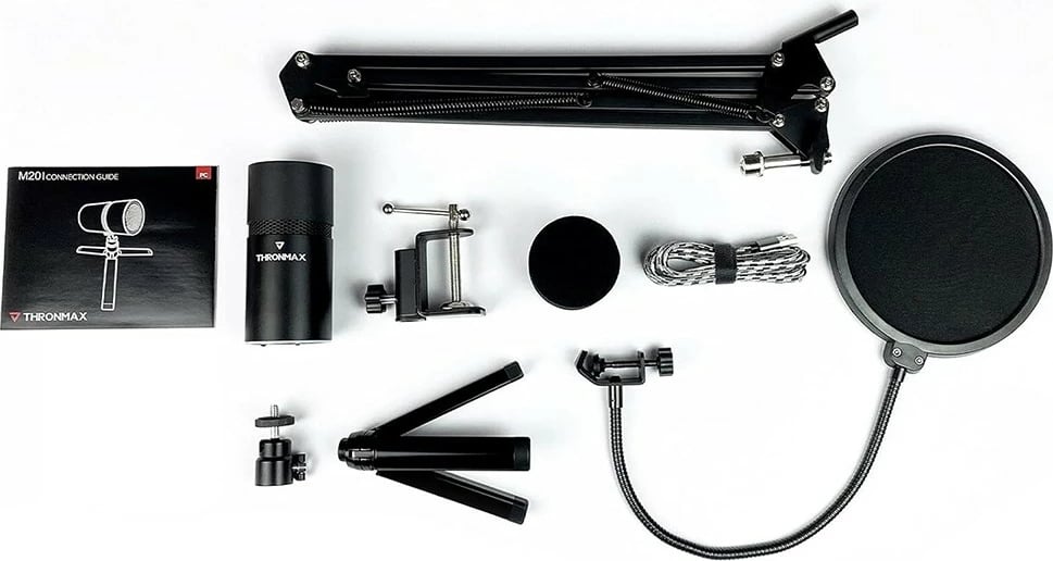 Set mikrofon për streaming Thronmax TM-M20KIT, i zi