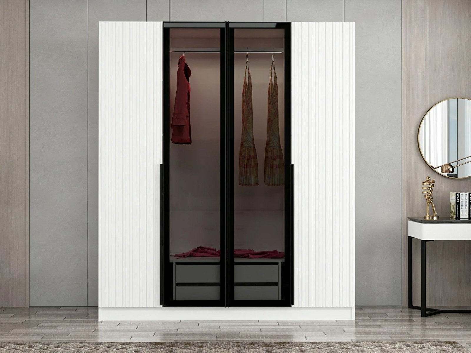 Dollap garderobe Skye Decor, Kale Plus, fume, 180x210x52cm