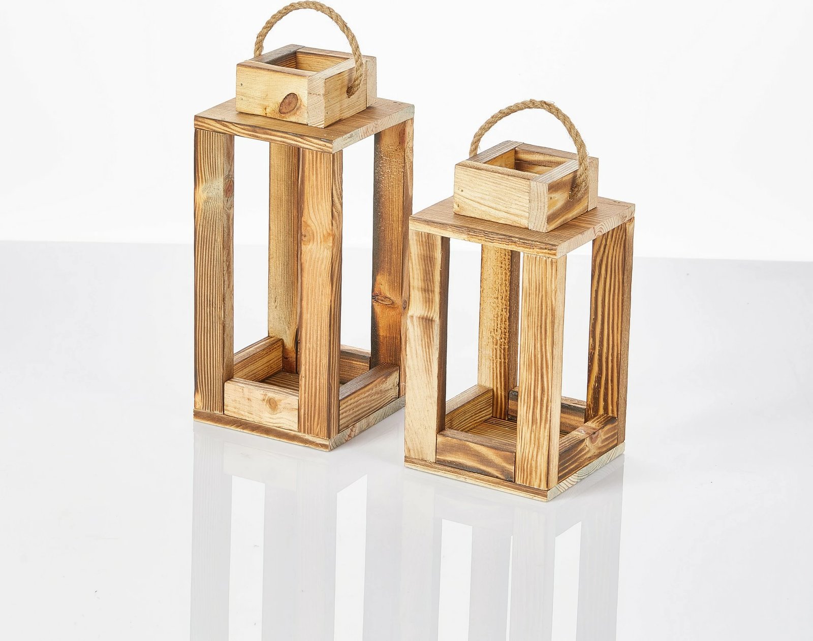 Qiri mbajtës Aberto Design, dy copë, ngjyrë natyrale, formë llambadar